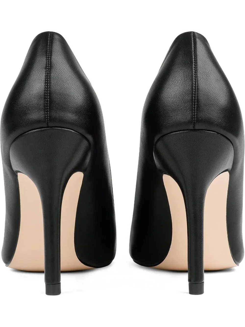 Women's Black Matte Closed Pointed Toe High Heel Pump Slip On Party Dress Shoes